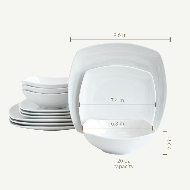 Dinner set outlet square plates